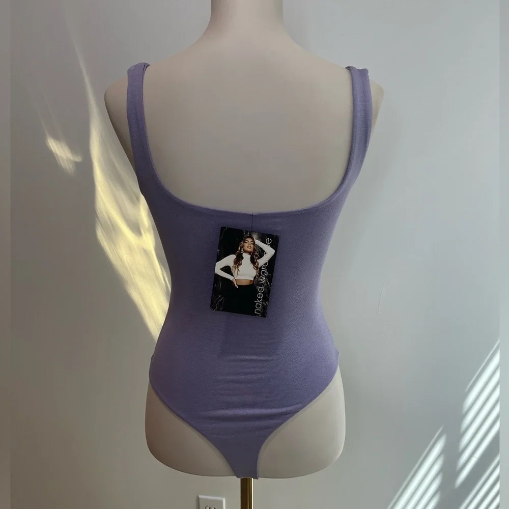 Naked Wardrobe NWT NW Tank Bodysuit in Iris (Lilac) - Picture 9 of 17